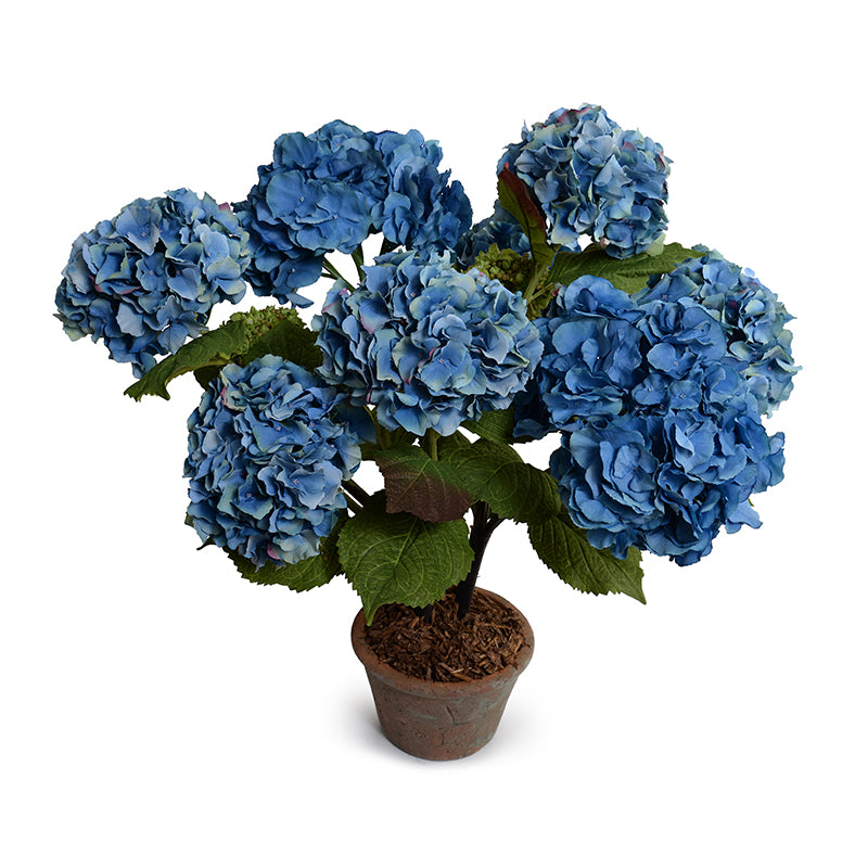 Hydrangea Bush, Medium, 25"H - Blue