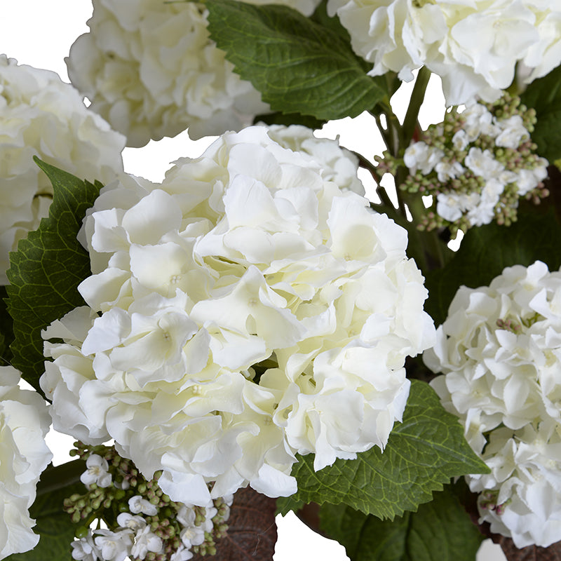 Hydrangea Bush, Medium, 25"H - White