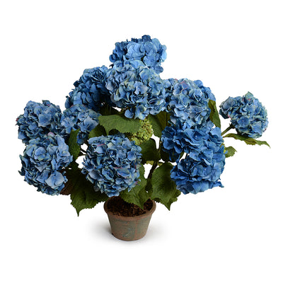 Hydrangea Bush, Large, 25"H - Blue