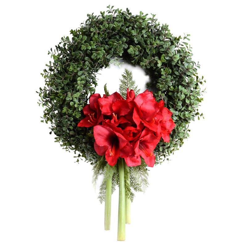Amaryllis Wreath Bouquet - Red - New Growth Designs