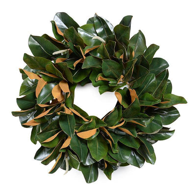 22" Magnolia Leaf Hand-built Wreath - New Growth Designs