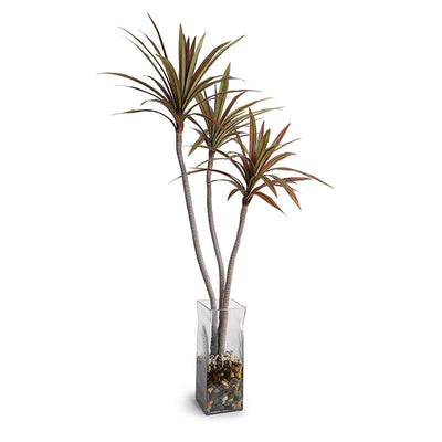 Wholesale Artificial Dracaena Marginata Branch in Glass Column Indoor 52 Inches Tall - New Growth Designs