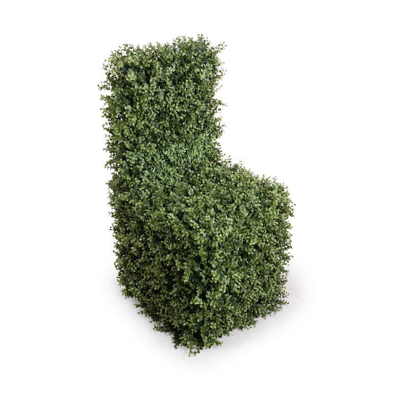 Wholesale Garden Chair Covered with Artificial Boxwood Greenery - Enduraleaf by New Growth Designs