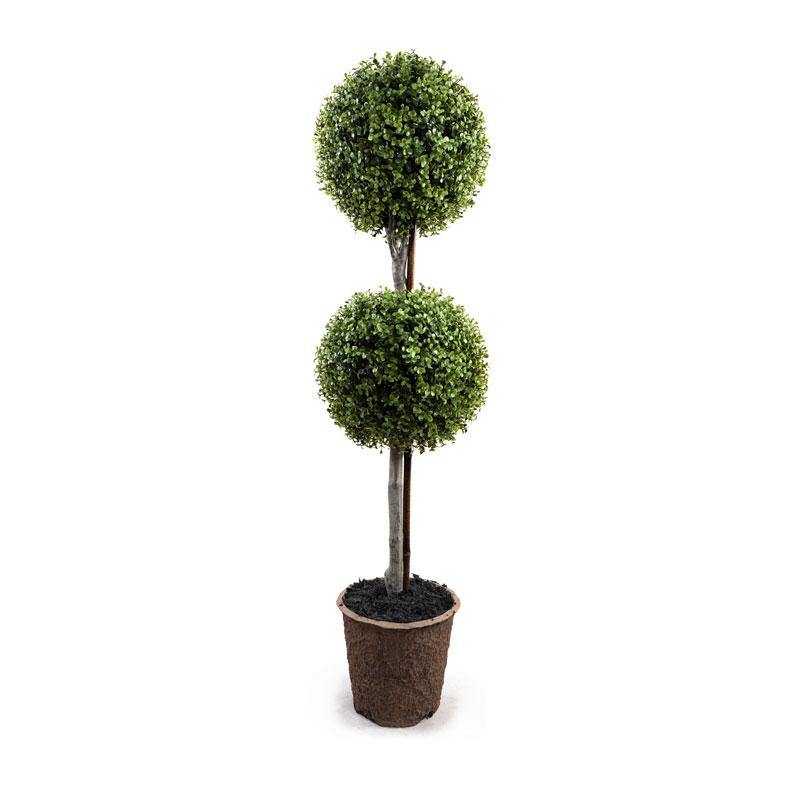Wholesale Artificial Boxwood Double Ball Topiary Tree Outdoor 50 Inches Tall - Enduraleaf by New Growth Designs