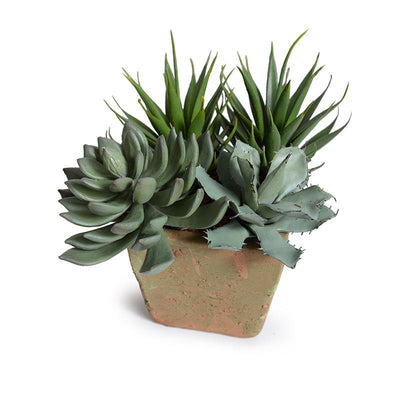 Wholesale Artificial Mixed Succulents in Rustic Terracotta Pot Outdoor - Enduraleaf by New Growth Designs