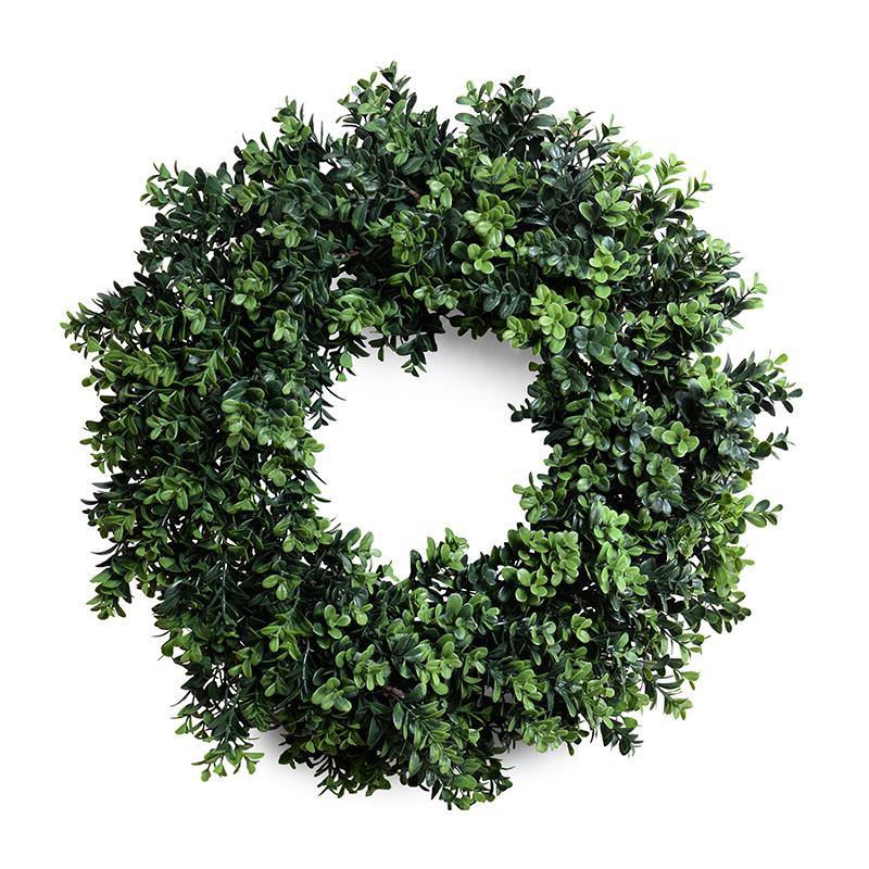 22" Enduraleaf Boxwood Shrub Wreath - New Growth Designs