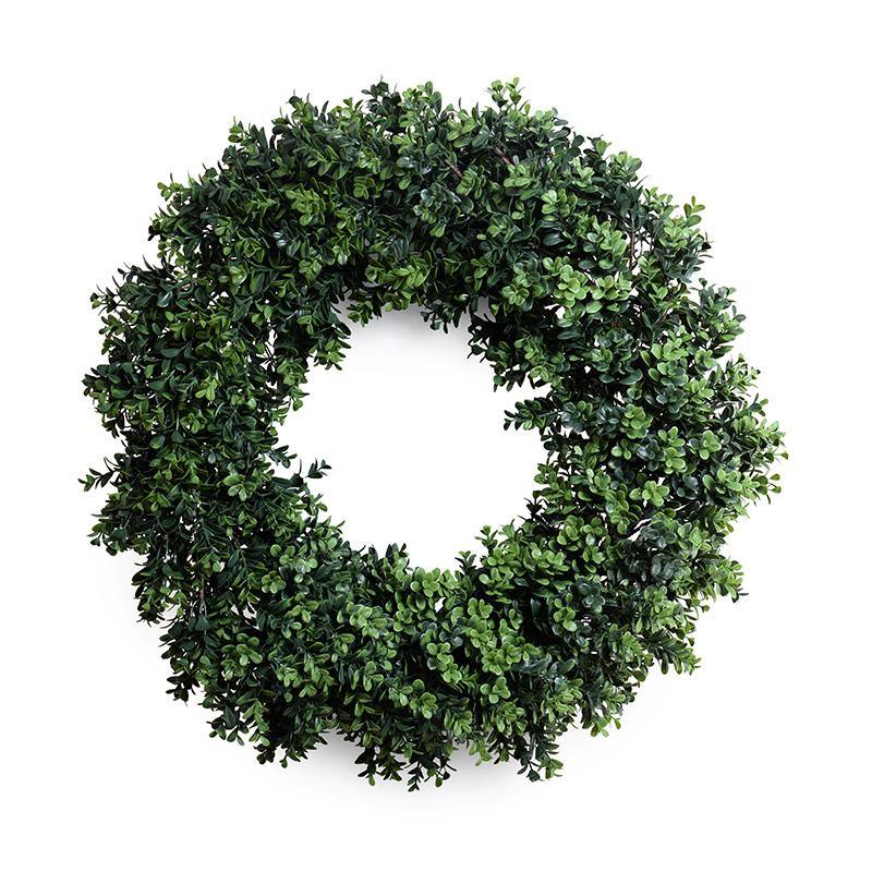 28" Enduraleaf Boxwood Shrub Wreath - New Growth Designs