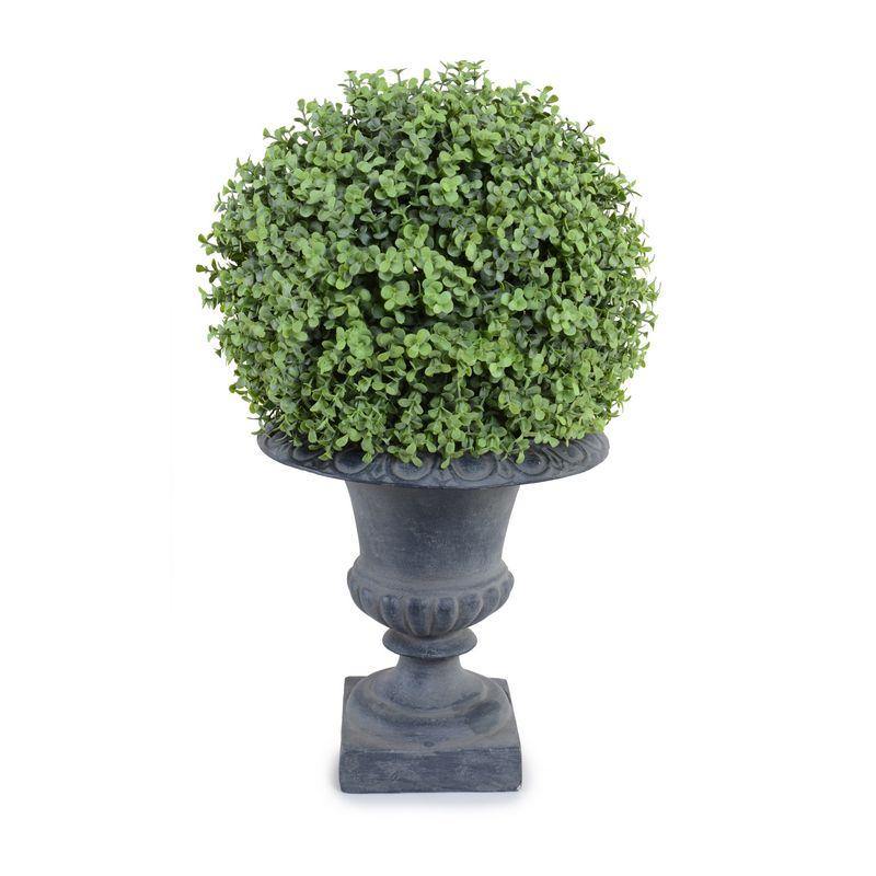 11" Boxwood Ball in Urn, 21"H - New Growth Designs