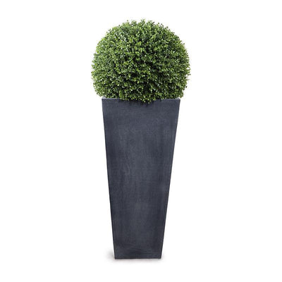 UV Resistant Wholesale Artificial Boxwood Ball in Tapered Pot Outdoor 47 Inches Tall - Enduraleaf by New Growth Designs