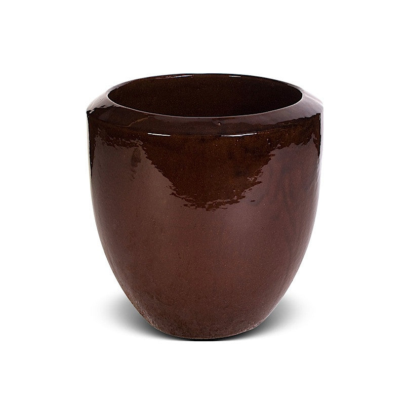 Glazed Terracotta Round Planter - 15