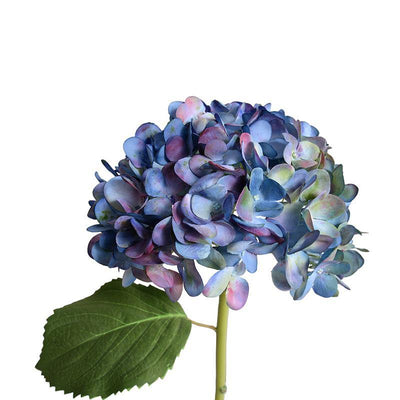 Hydrangea Stem with Leaf, 19" L - Blue - New Growth Designs