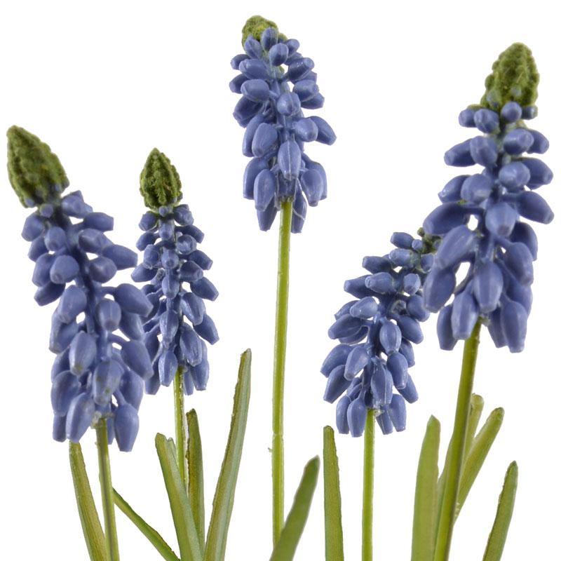 Grape Hyacinth Spray, 12.5"L - Light Blue - New Growth Designs