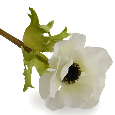 Anemone Stem, 16.5" - White