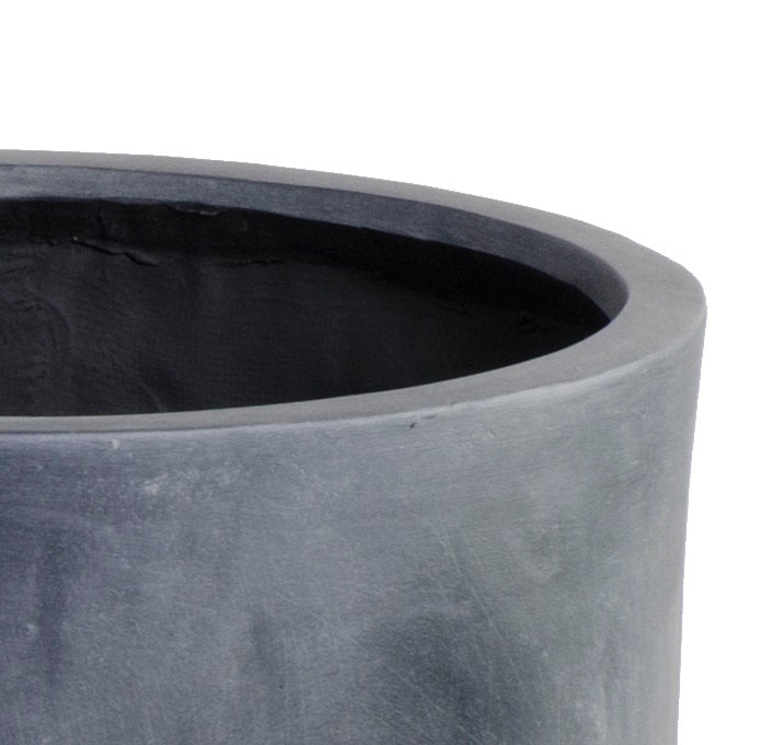 plastic cylinder planter Fiberglass Cylinder Planter w/ Lead Finish – New Growth Designs