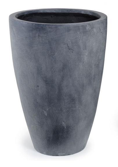 Fiberglass Tapered Cylinder Planter with Lead Finish - 18"D - New Growth Designs