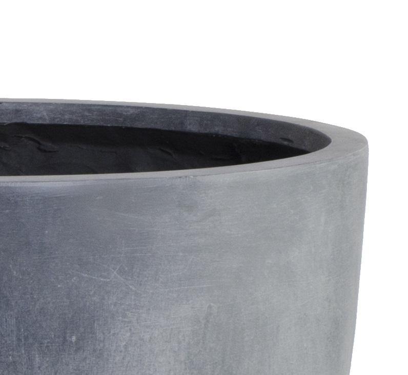 Fiberglass Tapered Cylinder Planter with Lead Finish - 18"D - New Growth Designs