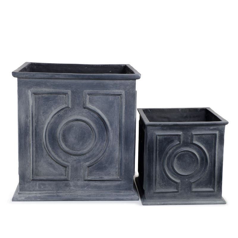 faux lead plant pots Fiberglass Decorative Cube Planter w/ Lead Finish – New Growth Designs