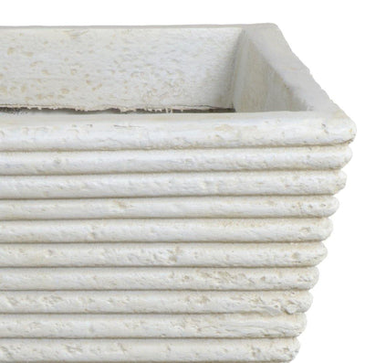 Square Ribbed Planter - 16" W - New Growth Designs