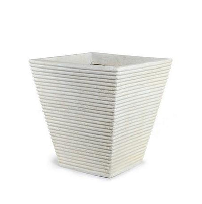 Square Ribbed Planter - 16" W - New Growth Designs
