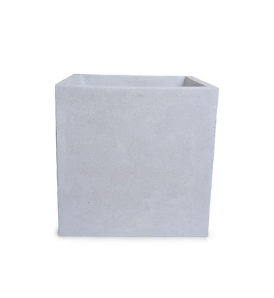 Fiberglass Cube Planter with Concrete Finish - 12"W - New Growth Designs