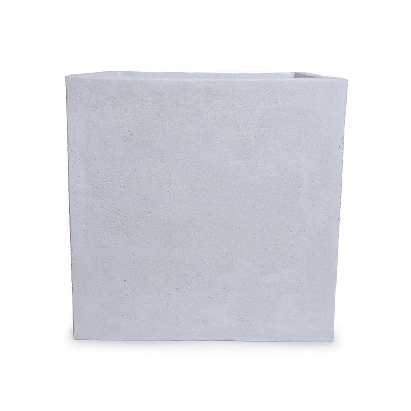 Fiberglass Cube Planter with Concrete Finish - 12"W - New Growth Designs